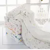 New 85*85 colored cotton gauze bath towel, baby cartoon printed hugging quilt, direct sales from the manufacturer Specification image